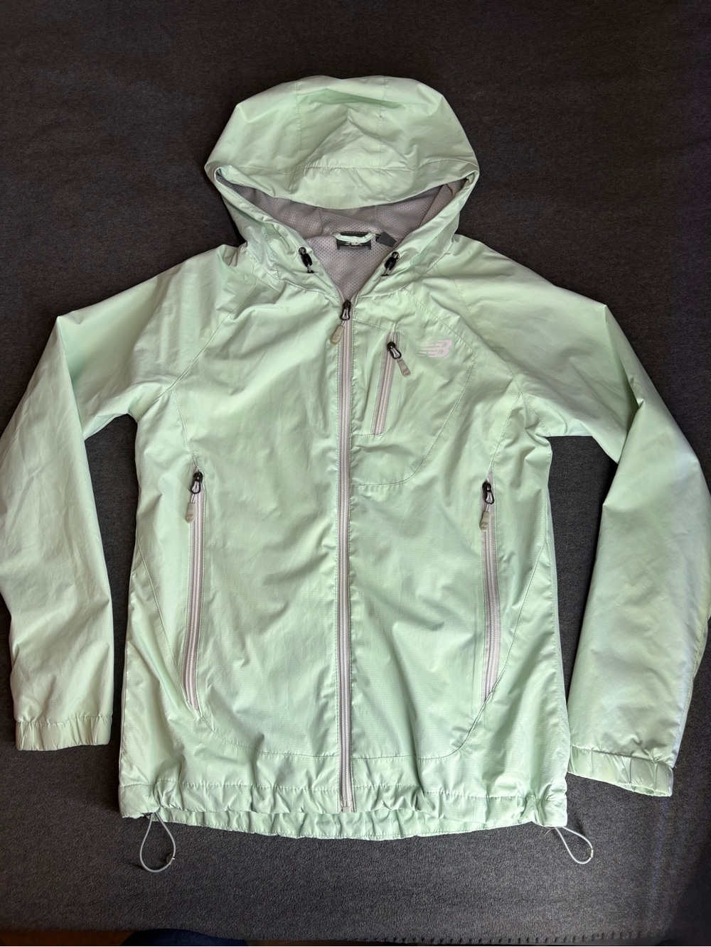 New Balance Women Mint Green Windbreaker Jacket Size S